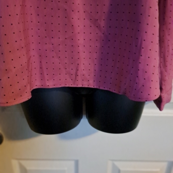 Loft polka Dot Blouse half button size MP - Picture 6 of 10